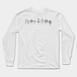 Color In Potted Plants Long Sleeve T-Shirt